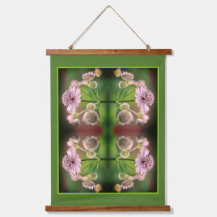 Delicate Flowers Abstract Hanging Tapestry