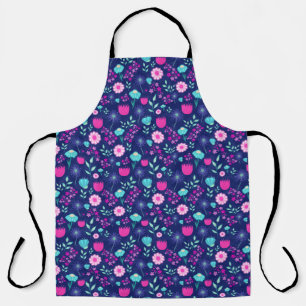 Delicate Flowers and Botanical Details Apron