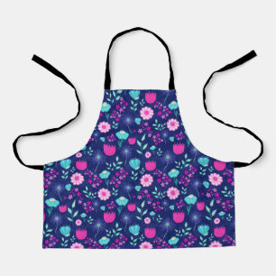 Delicate Flowers and Botanical Details Apron
