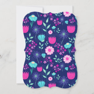Delicate Flowers and Botanical Details Card