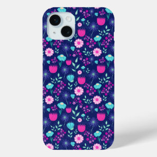 Delicate Flowers and Botanical Details iPhone 15 Mini Case