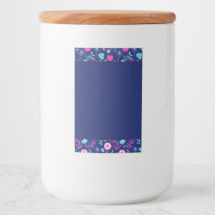 Delicate Flowers and Botanical Details Food Label