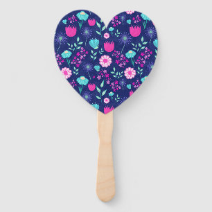 Delicate Flowers and Botanical Details Hand Fan