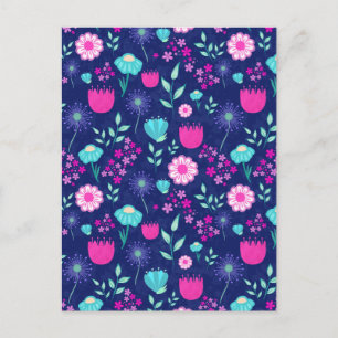 Delicate Flowers and Botanical Details Postcard