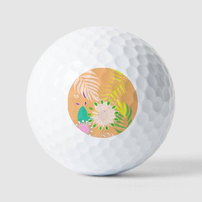 Delicate flowers golf ball (Front)