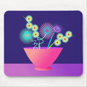 Delicate flowers mouse pad