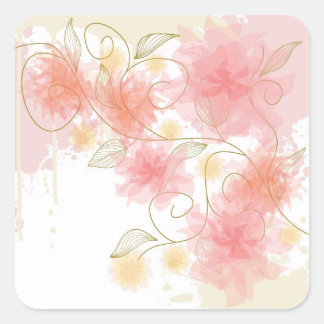 Delicate flowers stickers