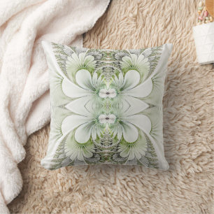 Delicate Fractal Pattern Cushion