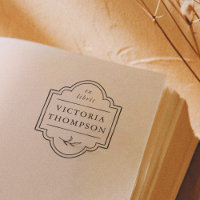 Delicate Frame Elegant Ex Libris Bookplate Book