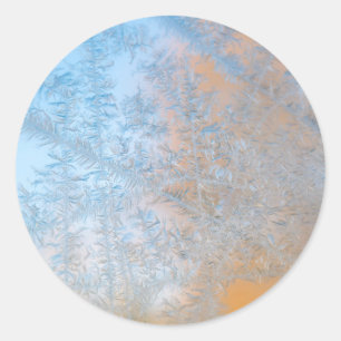 Delicate frost pattern, Wisconsin Classic Round Sticker