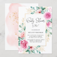 delicate garden floral Baby Shower by mail