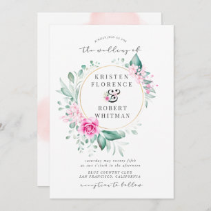 delicate garden floral elegant  Wedding Invitation