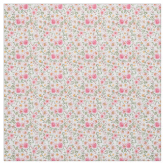 Delicate garden roses fabric