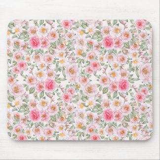 Delicate garden roses mouse pad