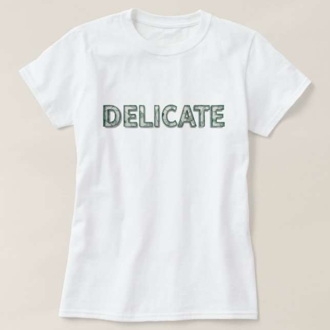 DELICATE - Glass Elegant Women's White T-shirt (Design Front)