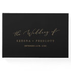 Delicate Gold and Black Monogram Back Wedding