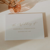 Delicate Gold and Cream Monogram Back Wedding