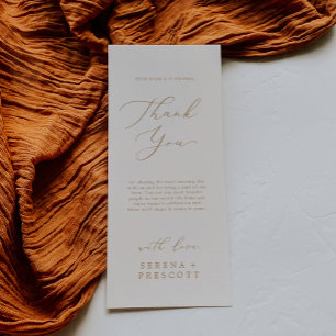 Delicate Gold and Cream Printable Thank You Card