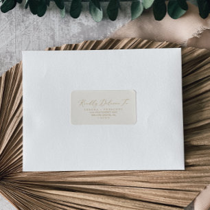 Delicate Gold and Cream RSVP Address Labels