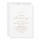 Delicate Gold Calligraphy 50th Wedding Anniversary