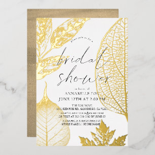 Delicate Gold Leaves Bridal Shower