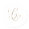 Delicate Gold Monogram Wedding Envelope Seals