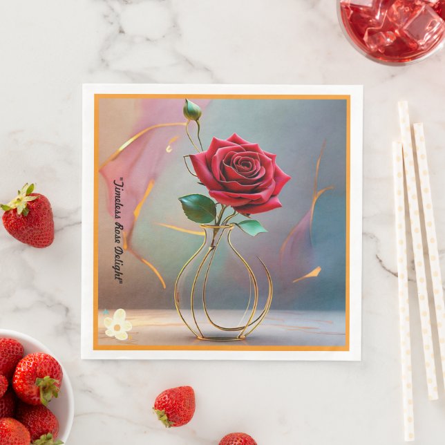 "Delicate Gold Touch" Napkin (Insitu)