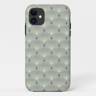 Delicate green and grey, art deco.  Case-Mate iPhone case