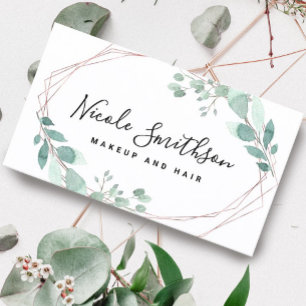delicate greenery frame business card