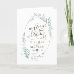 Delicate Greenery   Wedding Ceremony Program Programme