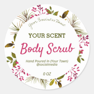 Delicate Greenery White Product Labels