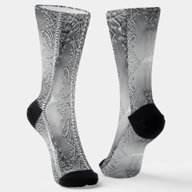 Delicate Grey    Socks (Angled)