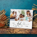 Delicate Heart Script Best Dad Ever Photo Collage Plaque<br><div class="desc">Modern and elegant design printed Add Your Own Delicate Father's Day Heart Script Best Dad Ever Photo Collage plaque that can be customised with your text. Check out the Graphic Art Design store for other products that match this design!</div>