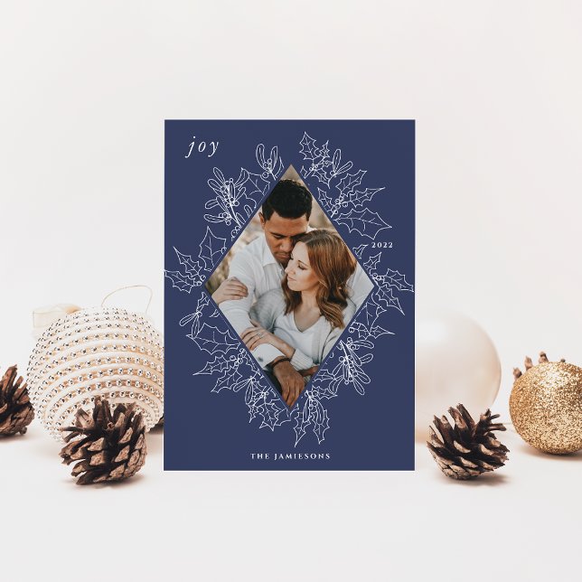 Delicate Holly | Elegant Photo Holiday Card (Creator Uploaded)