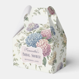 Delicate Hydrangea Flowers Bridal Shower Favour Box