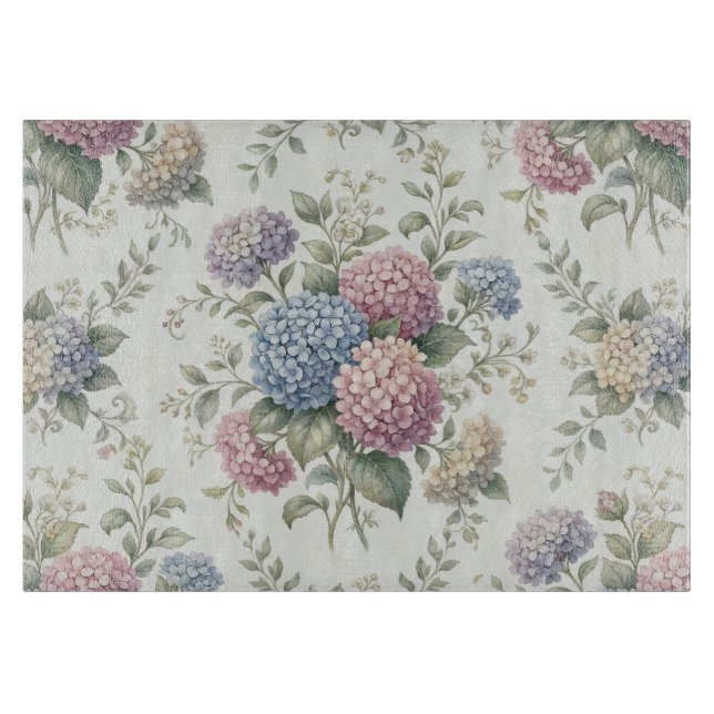 Delicate Hydrangea Flowers  Cutting Board (Front)