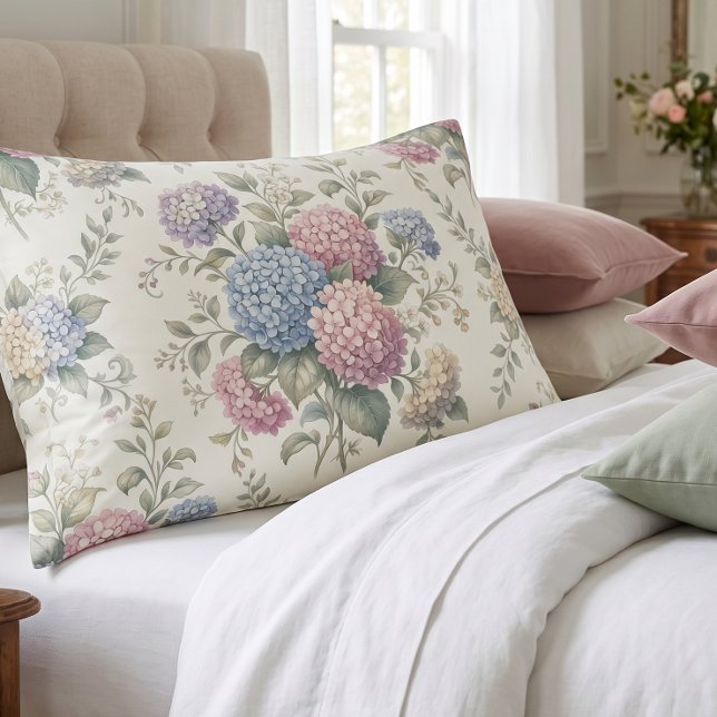 Delicate Hydrangea Flowers  Pillowcase (Creator Uploaded)