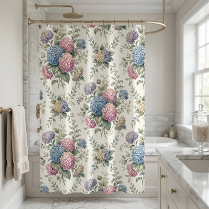 Delicate Hydrangea Flowers  Shower Curtain