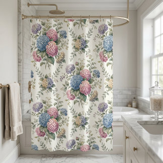 Delicate Hydrangea Flowers  Shower Curtain