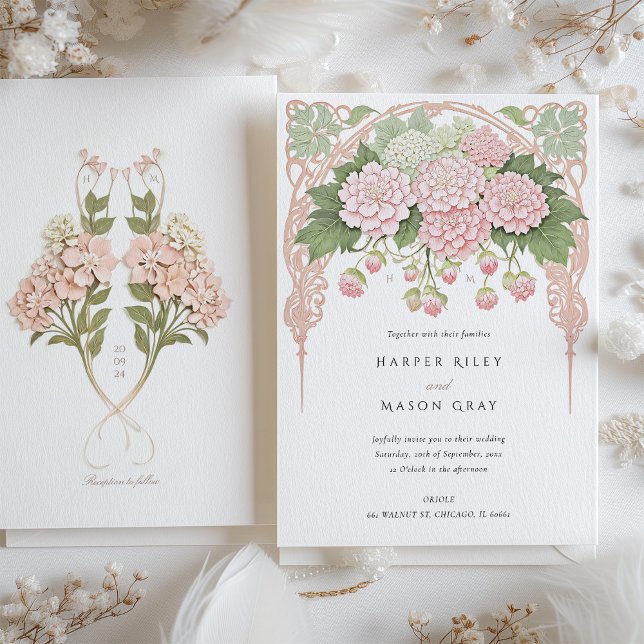 Delicate Hydrangea Garden Wedding Invitation (Creator Uploaded)