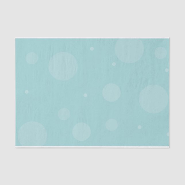 DELICATE ICY BLUE POLKA DOT PATTERN TISSUE PAPER (Front)