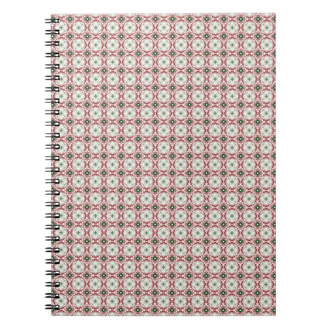 Delicate Intricate Funky Festive Christmas Pattern Notebook (Front)
