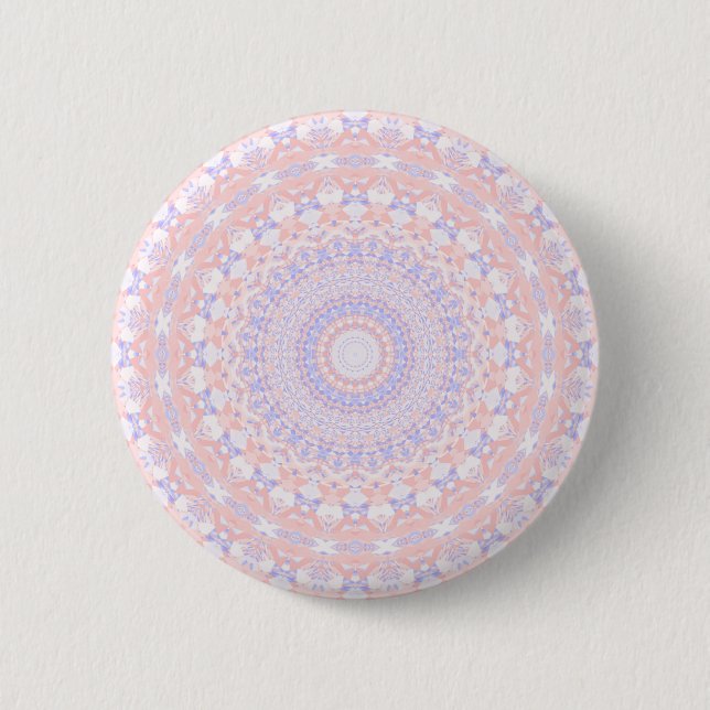 Delicate Intricate Pretty Pastel Abstract Mandala 6 Cm Round Badge (Front)