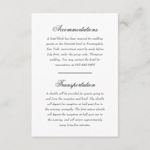 Delicate Lace Black and Gold Script Direction Enclosure Card