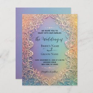 Delicate Lace Wedding Invitation 