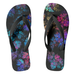 Delicate leaf ornaments - fractal jandals