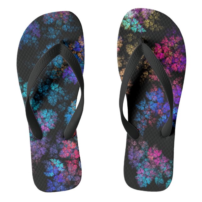 Delicate leaf ornaments - fractal jandals (Footbed)