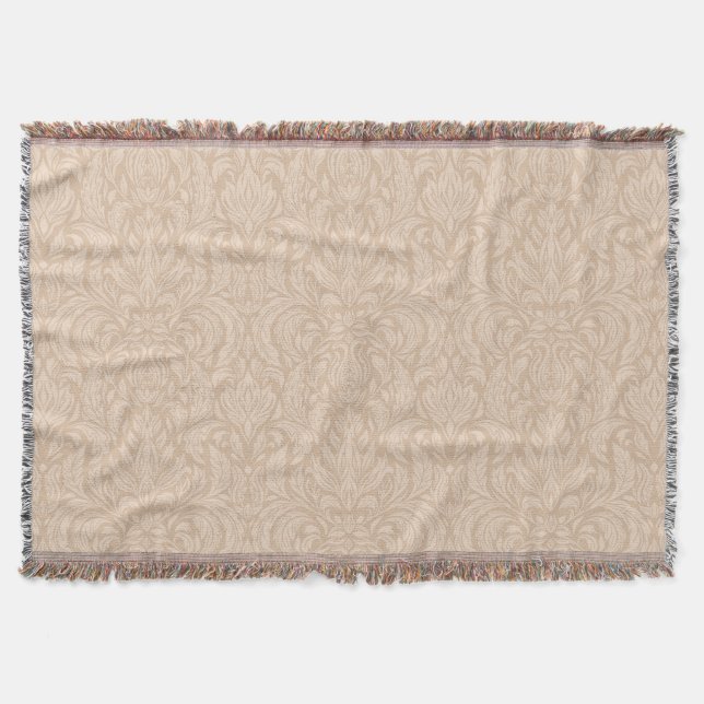 Delicate leaf  throw blanket (Front)