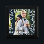 Delicate Leaves Frame Monogrammed Photo Gift Box<br><div class="desc">Beautiful personalised photo design perfect for mother's day,  as a wedding or anniversary gift,  graduation gift,  etc.</div>