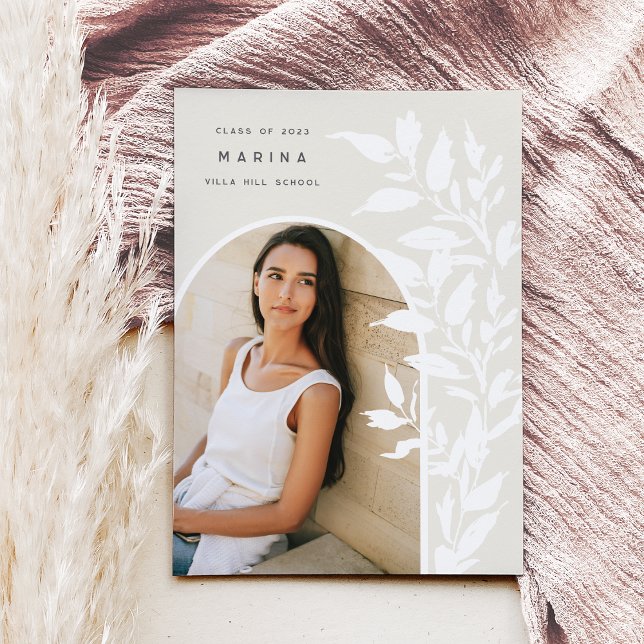 Delicate Leaves | Photo Graduation Announcement (Creator Uploaded)